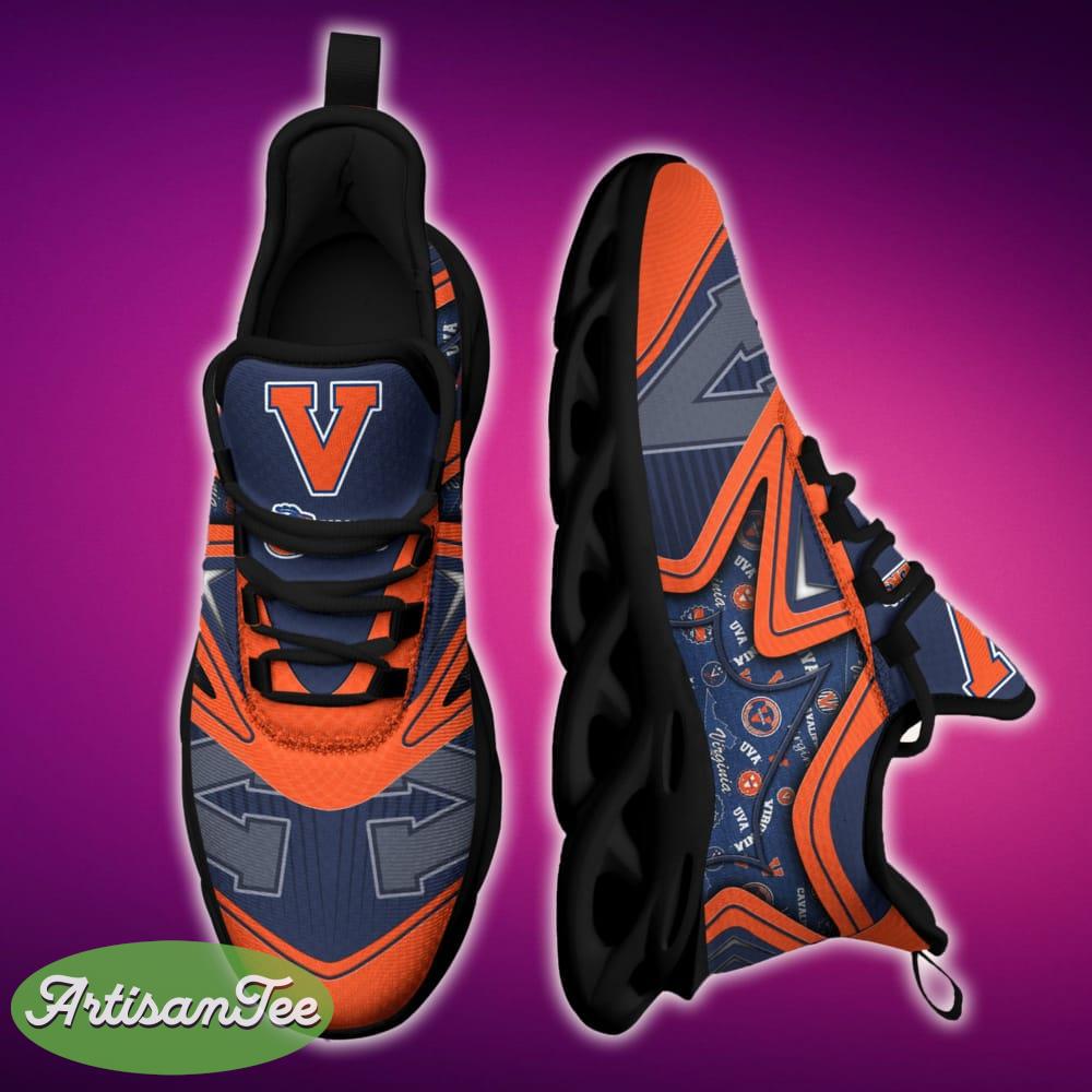 Virginia Cavaliers Black And White Performance Sports Sneakers Ideas For Men And Women Gift Max Soul Shoes - Virginia Cavaliers Black And White Clunky Shoes For Fans This Season_1