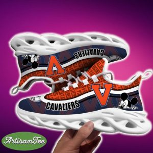 Virginia Cavaliers Black And White Versatile Sports Sneakers Ideas For Men And Women Gift Max Soul Shoes - Virginia Cavaliers Black And White Clunky Sneakers For Fans This Season, Custom Sport Shoes_6
