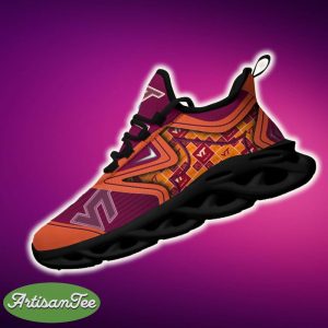Virginia Tech Hokies Black And White Iconic Sports Sneakers Ideas For Men And Women Gift Max Soul Shoes - Virginia Tech Hokies Black And White Clunky Shoes For Fans This Season_3
