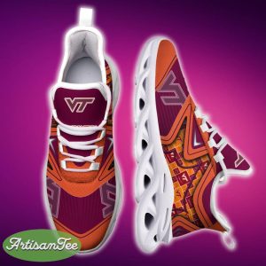 Virginia Tech Hokies Black And White Iconic Sports Sneakers Ideas For Men And Women Gift Max Soul Shoes - Virginia Tech Hokies Black And White Clunky Shoes For Fans This Season_6