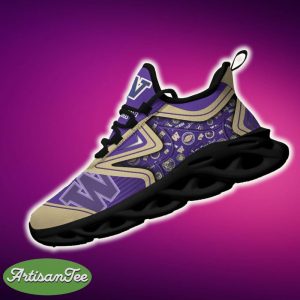 Washington Huskies Black And White Chunky Shoes NCAA Teams For Fans Running Shoes Best Chunky Sneakers - Washington Huskies Black And White Clunky Shoes For Fans This Season_3