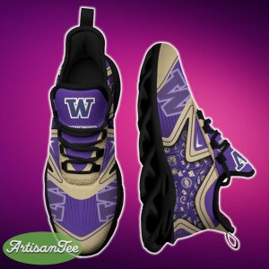 Washington Huskies Black And White Chunky Shoes NCAA Teams For Fans Running Shoes Best Chunky Sneakers - Washington Huskies Black And White Clunky Shoes For Fans This Season_1