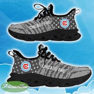 Chicago Fire Grey New Chunky Shoes Camo Logo Printed For Men And Women Gift Fans Max Soul Sneakers - Chicago Fire Clunky Sneakers Photo 3