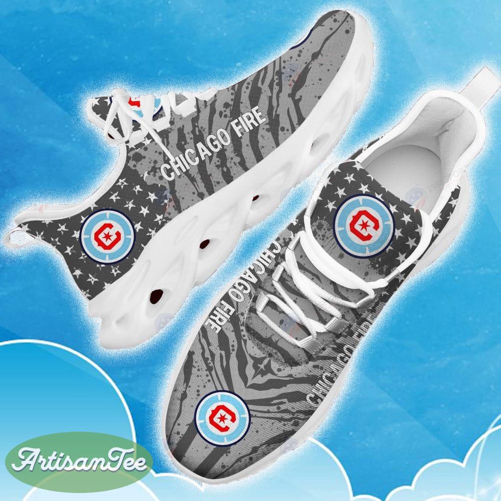 Chicago Fire Grey New Chunky Shoes Camo Logo Printed For Men And Women Gift Fans Max Soul Sneakers - Chicago Fire Clunky Sneakers Photo 13