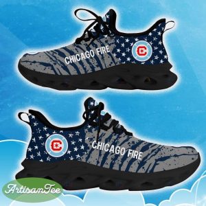 Chicago Fire Navy New Chunky Shoes Camo Logo Printed For Men And Women Gift Fans Max Soul Sneakers - Chicago Fire Clunky Sneakers Photo 2