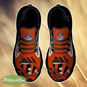 Cincinnati Bengals Luxury For Fans Custom Name Max Soul Sneakers New Gift Men And Women Clunky Shoes - Cincinnati Bengals Chunky Shoes_3