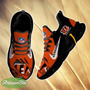 Cincinnati Bengals Luxury For Fans Custom Name Max Soul Sneakers New Gift Men And Women Clunky Shoes - Cincinnati Bengals Chunky Shoes_4
