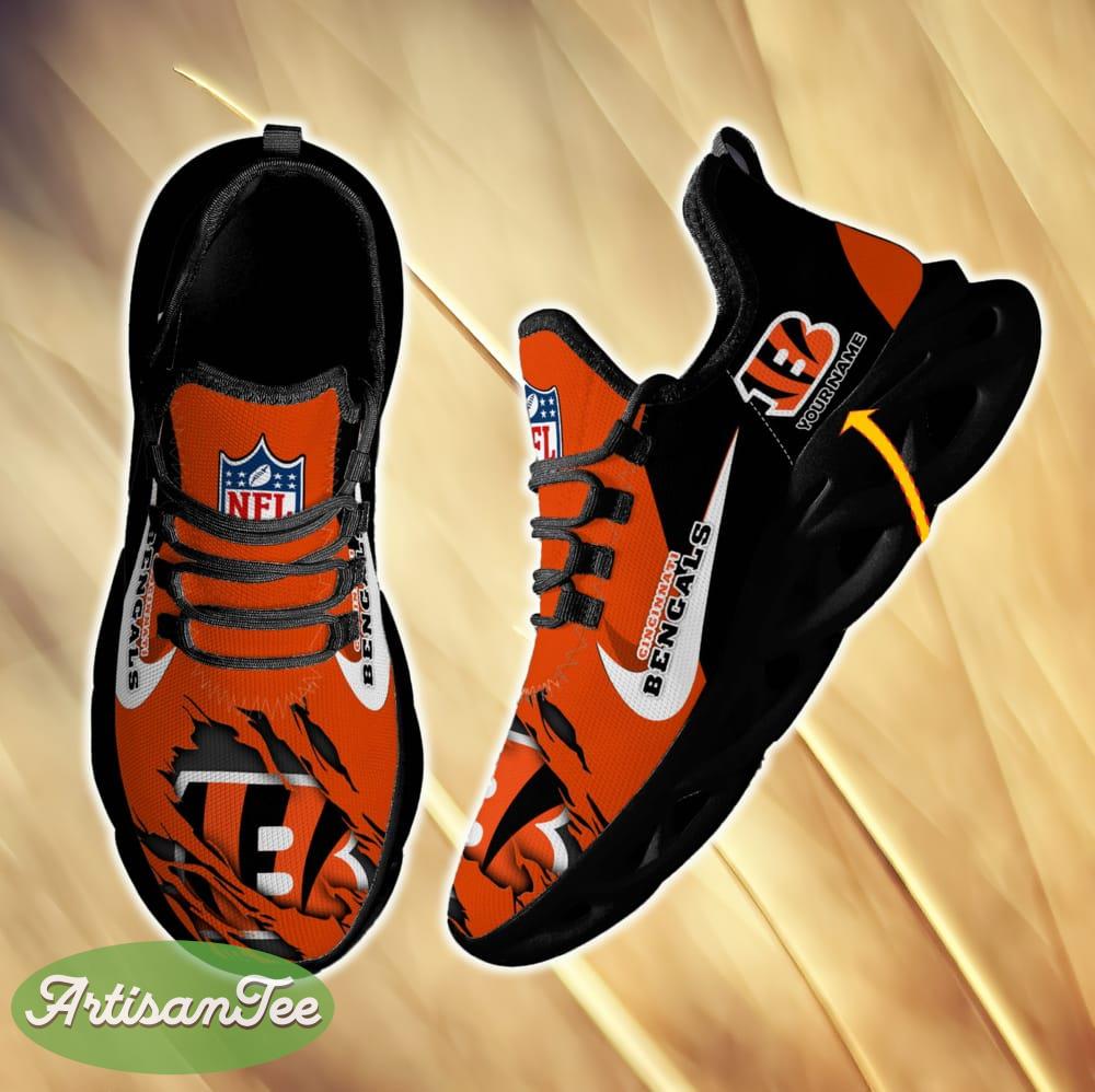 cincinnati bengals luxury for fans custom name max soul sneakers new gift men and women clunky shoes 3 Cincinnati Bengals Luxury For Fans Custom Name Max Soul Sneakers New Gift Men And Women Clunky Shoes - Cincinnati Bengals Chunky Shoes_4