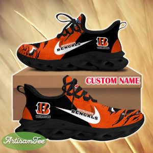 Cincinnati Bengals Luxury For Fans Custom Name Max Soul Sneakers New Gift Men And Women Clunky Shoes - Cincinnati Bengals Chunky Shoes_1