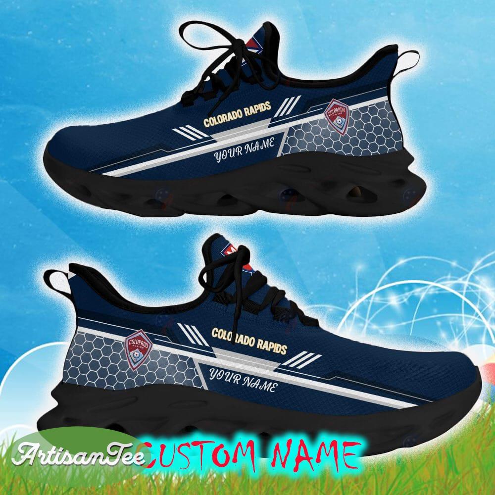 Custom Name Colorado Rapids Navy Color Best Running Shoes For Fans Gift Men And Women Clunky Sneakers - Colorado Rapids Chunky Shoes Personalized Photo 2