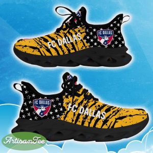 Fc Dallas Yellow New Chunky Shoes Camo Logo Printed For Men And Women Gift Fans Max Soul Sneakers - Fc Dallas Clunky Sneakers Photo 4