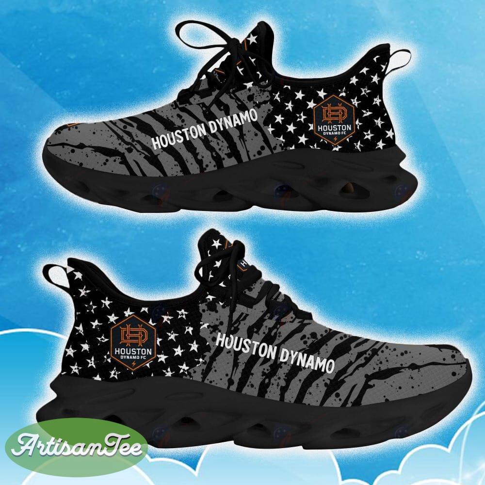 Houston Dynamo Black New Chunky Shoes Camo Logo Printed For Men And Women Gift Fans Max Soul Sneakers - Houston Dynamo Clunky Sneakers Photo 1