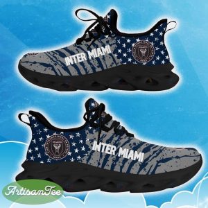 Inter Miami Navy New Chunky Shoes Camo Logo Printed For Men And Women Gift Fans Max Soul Sneakers - Inter Miami Clunky Sneakers Photo 2