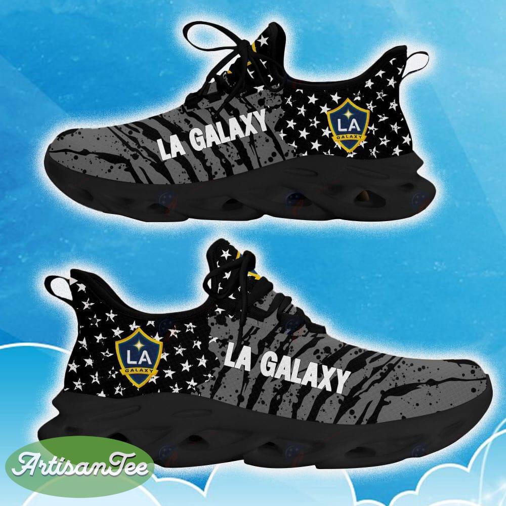 La Galaxy Black New Chunky Shoes Camo Logo Printed For Men And Women Gift Fans Max Soul Sneakers - La Galaxy Clunky Sneakers Photo 1