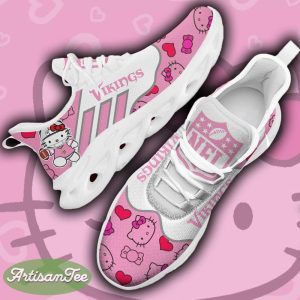 Minnesota Vikings NFL Hello Kitty Pink Lovely Max Soul Shoes Gift For Family Running Sneakers - Minnesota VikingsMax Soul Shoes_1