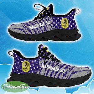 Nashville SC Purple New Chunky Shoes Camo Logo Printed For Men And Women Gift Fans Max Soul Sneakers - Nashville SC Clunky Sneakers Photo 9