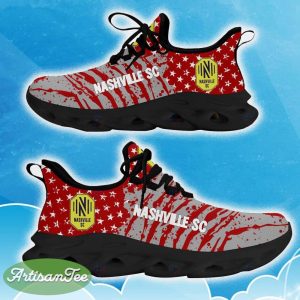 Nashville SC Red New Chunky Shoes Camo Logo Printed For Men And Women Gift Fans Max Soul Sneakers - Nashville SC Clunky Sneakers Photo 5