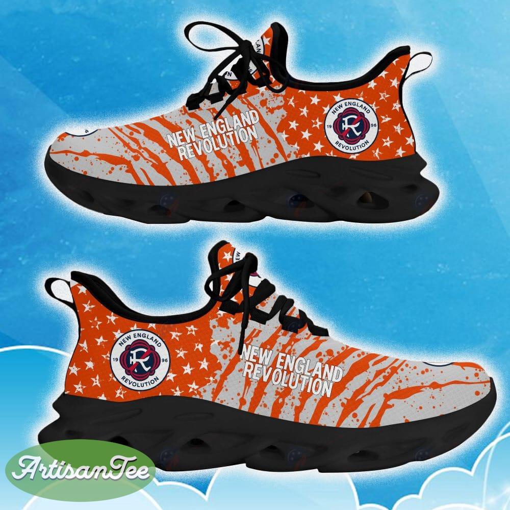 New England Revolution Orange New Chunky Shoes Camo Logo Printed For Men And Women Gift Fans Max Soul Sneakers - New England Revolution Clunky Sneakers Photo 8