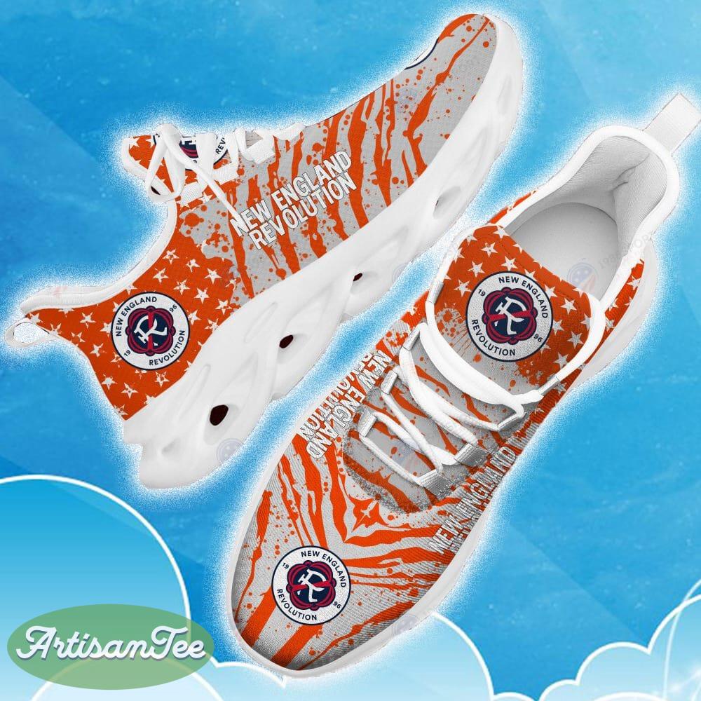 New England Revolution Orange New Chunky Shoes Camo Logo Printed For Men And Women Gift Fans Max Soul Sneakers - New England Revolution Clunky Sneakers Photo 18
