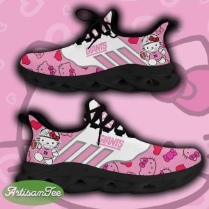 New York Giants NFL Hello Kitty Pink Lovely Max Soul Shoes Gift For Family Running Sneakers - New York GiantsMax Soul Shoes_2