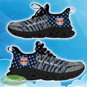 New York Red Bulls Navy New Chunky Shoes Camo Logo Printed For Men And Women Gift Fans Max Soul Sneakers - New York Red Bulls Clunky Sneakers Photo 2