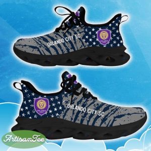 Orlando City SC Navy New Chunky Shoes Camo Logo Printed For Men And Women Gift Fans Max Soul Sneakers - Orlando City SC Clunky Sneakers Photo 2