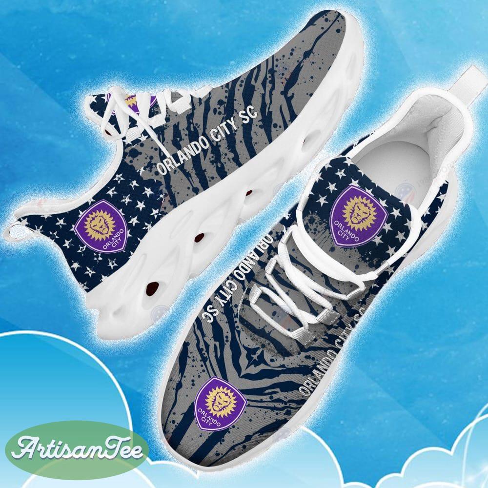 Orlando City SC Navy New Chunky Shoes Camo Logo Printed For Men And Women Gift Fans Max Soul Sneakers - Orlando City SC Clunky Sneakers Photo 12